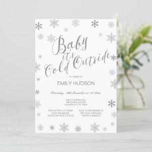 Editable Baby It's Cold Outside Baby Shower Invitation
