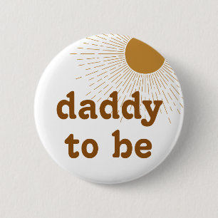 Editable Baby Shower Father To Be 6 Cm Round Badge