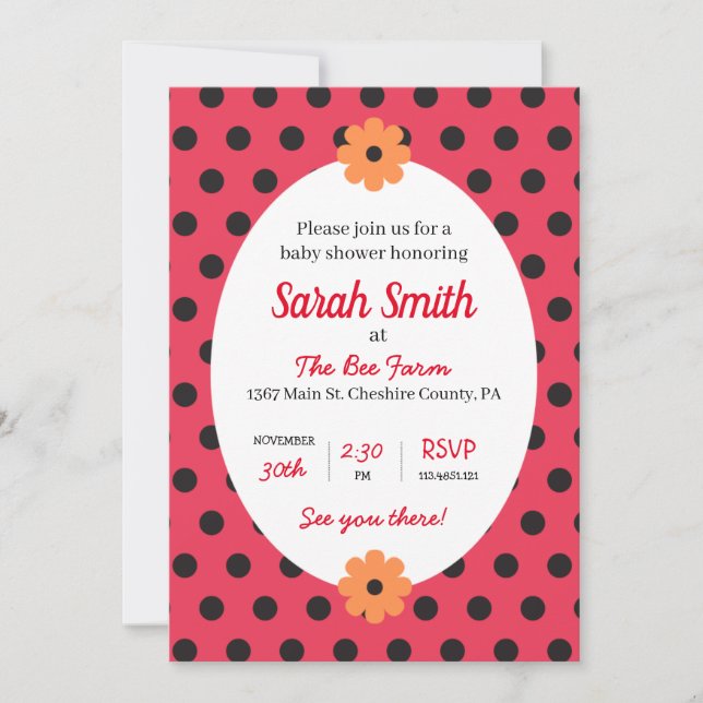 Editable Baby Shower Invitation Farm Style (Front)