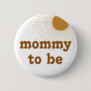Editable Baby Shower Mum To Be 6 Cm Round Badge