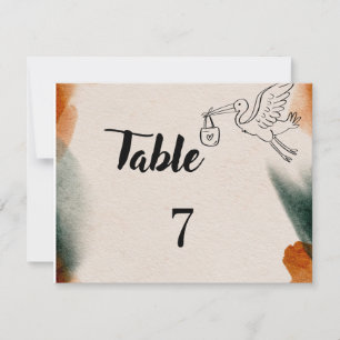 Editable Baby Shower Table Numbers Minimalist Pa