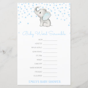 Editable Baby Word Scramble with Answer