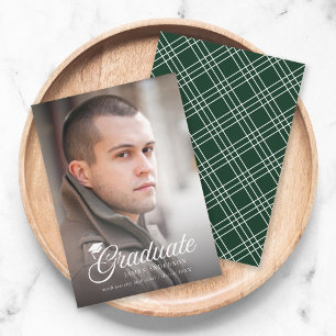 Editable Back Colour Mortarboard Photo Graduate