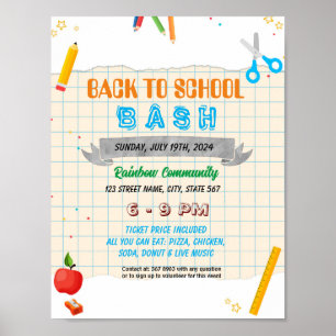 Editable back to school event template poster