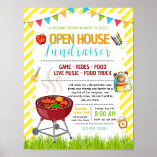 Editable back to school flyer template poster