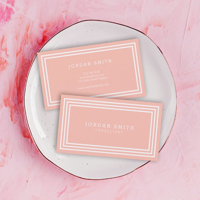 EDITABLE BACKGROUND COLOR with White Borders Business Card (Creator Uploaded)