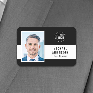 Editable Background Colour Add Your Logo Photo Name Tag
