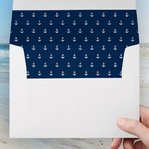 Editable Background Colour Anchor Pattern Envelope