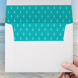 Editable Background Colour Anchor Pattern Envelope