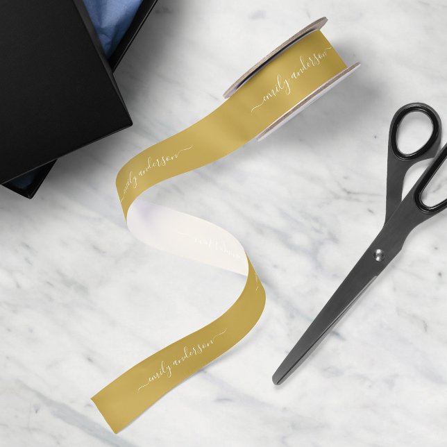 Editable Background Colour Calligraphy Script Satin Ribbon (Creator Uploaded)