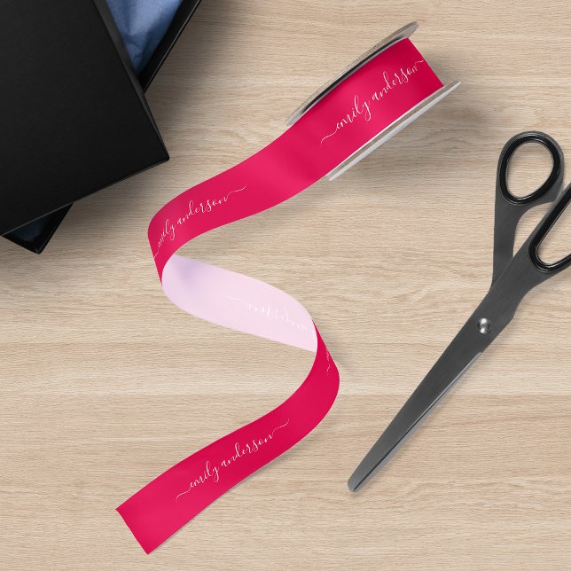Editable Background Colour Calligraphy Script Satin Ribbon (Creator Uploaded)