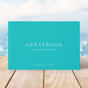 Editable Background Colour Modern Classic Wedding Guest Book