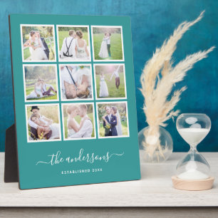 Editable Background Colour Photo Collage Script Plaque