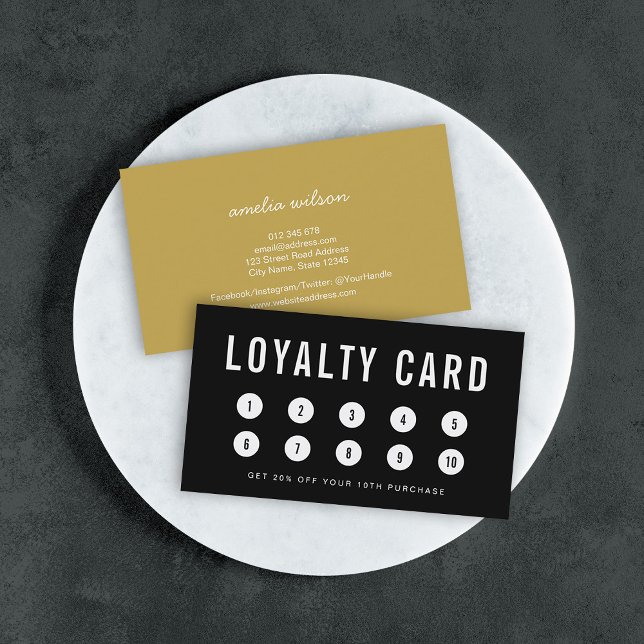 Editable Background Colour Simple Loyalty Card (Creator Uploaded)