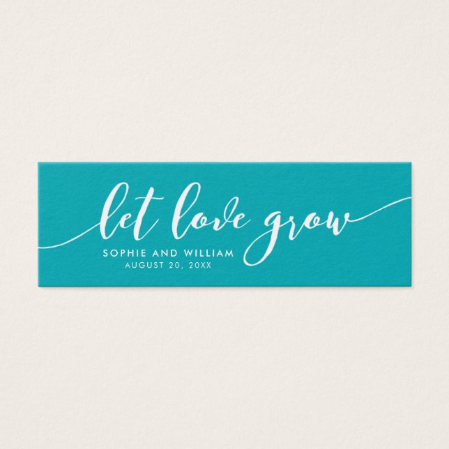 Editable Background Let Love Grow Script Wedding (Front)