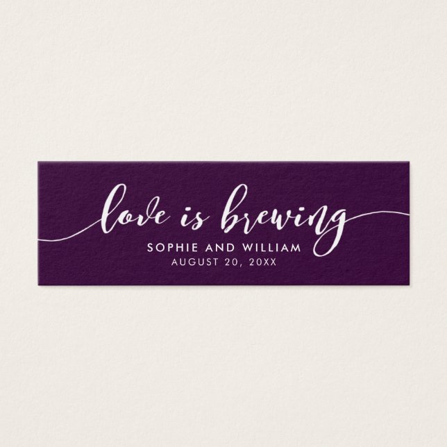 Editable Background Love is Brewing Wedding (Front)