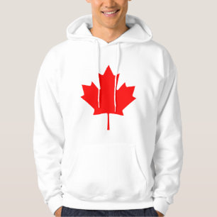 Editable Background Red Canada Maple Leaf Souvenir Hoodie