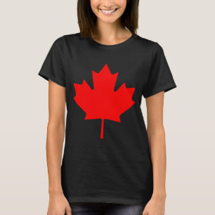 Editable Background Red Canada Maple Leaf Souvenir T-Shirt