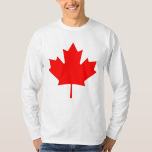 Editable Background Red Canada Maple Leaf Souvenir T-Shirt