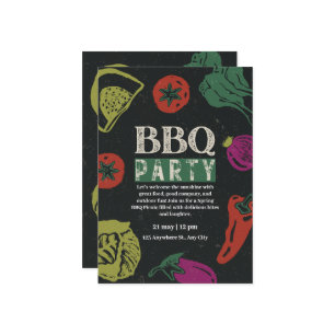 Editable Backyard BBQ Game Night Invitation 