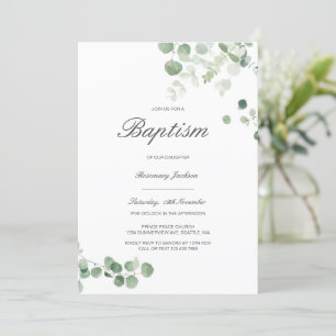 Editable Baptism Invitation, Custom Baptism Invitation