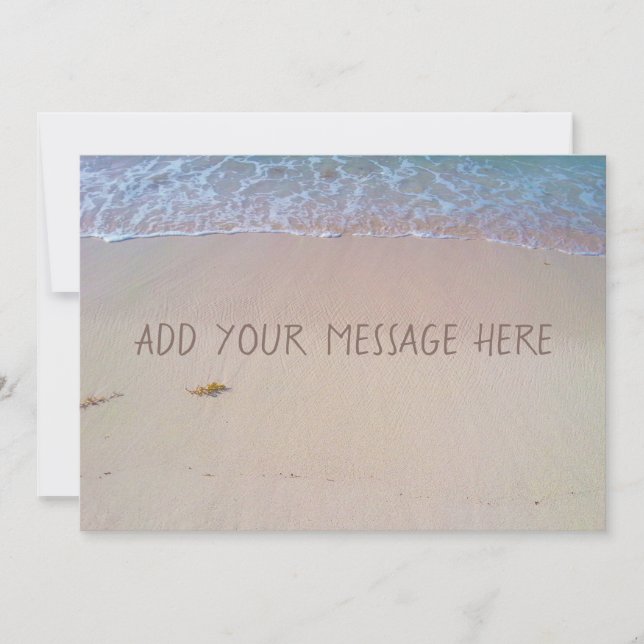 Editable Beach Scene Custom Greeting Design Holiday Card (Front)