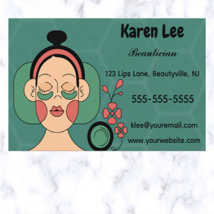 Editable Beautician Spa  Business Card