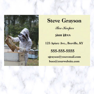 Editable Bee Keeper Business Card