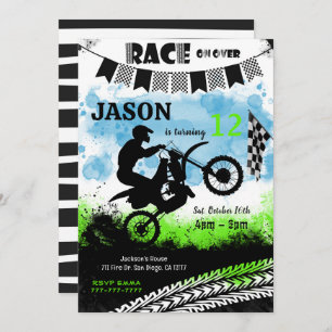 Editable Bike Birthday Invitation 