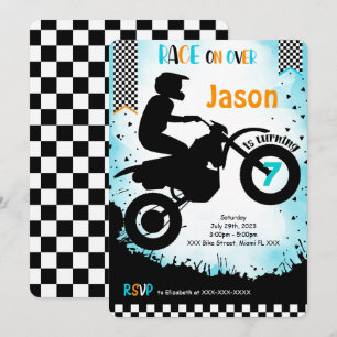 Editable Bike Birthday Invitation