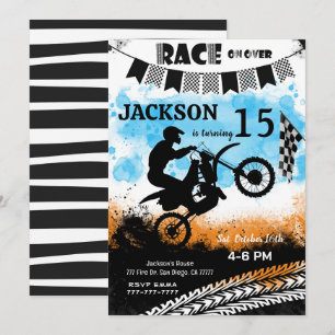 Editable Bike Birthday Invitation, Invitation