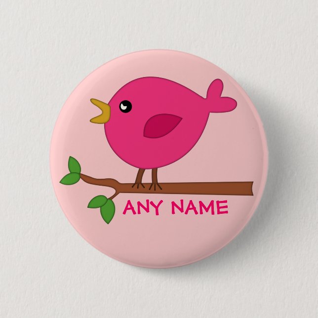 Editable Bird Print Buttons (Front)