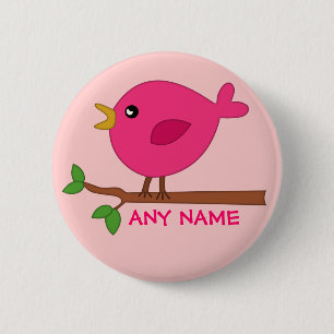 Editable Bird Print Buttons