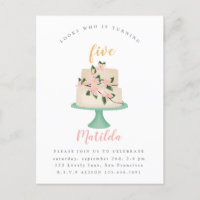 editable birthday cake party invitation