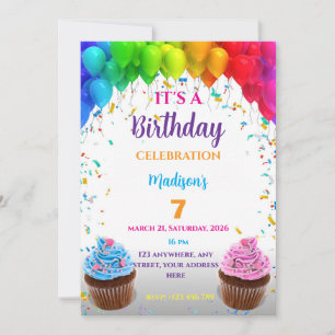 Editable Birthday Invitation