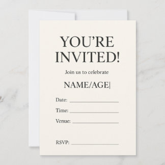 Editable Birthday Invitation Template |