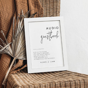 Editable Black and White Wedding Guestbook Sign