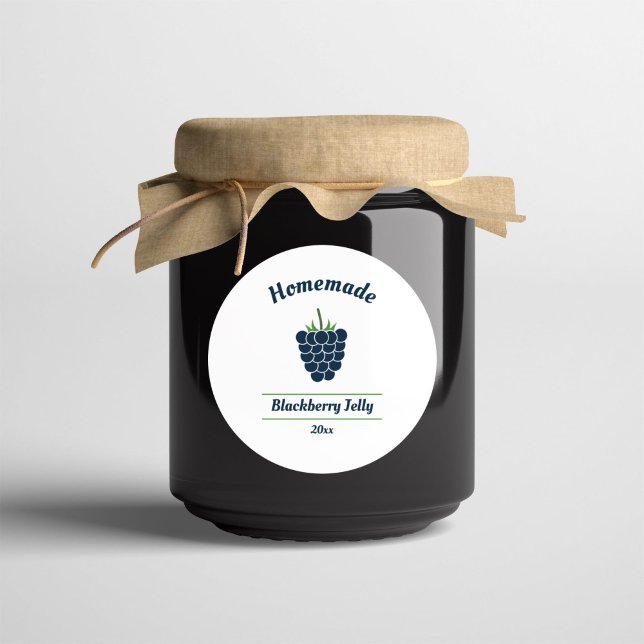 Editable Blackberry Jelly Label Sticker (Blackberry Jelly Label Sticker)