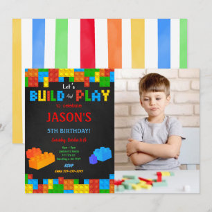 Editable Block Photo Invitation