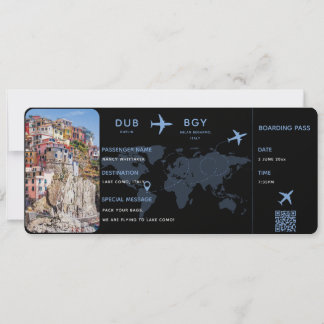 Editable Boarding Pass Ticket Template