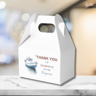 Editable Boat Birthday Gable Box/ Favour Box - Boy