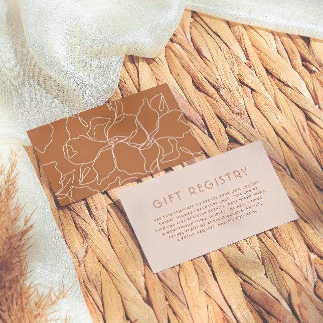 Editable Boho Colours Brunch & Bubbly Bridal Showe Enclosure Card (Creator Uploaded)