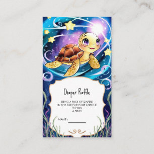 Editable Boho Underwater Turtle Baby Shower Enclosure Card