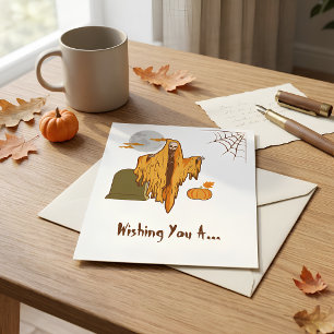 Editable Boo-tyful Halloween Postcard