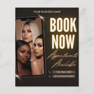 Editable Book Now Appointments Available Salon Flyer