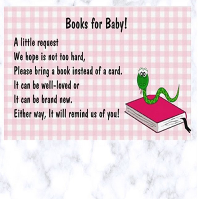 Editable Book Worm Babys Library Enclosure Card (Creator Uploaded)