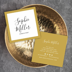 Editable Border Colour Calligraphy Social Media Square Business Card