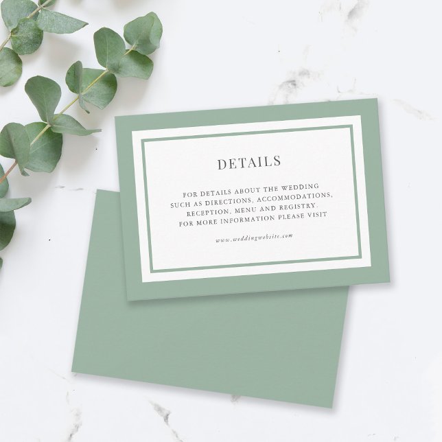 Editable Border Colour Wedding Details Enclosure Card (Creator Uploaded)