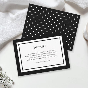 Editable Border Colour Wedding Details Enclosure Card