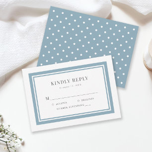 Editable Border Colour Wedding RSVP Card